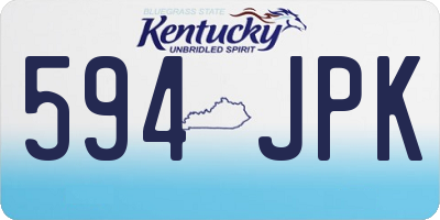 KY license plate 594JPK