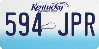 KY license plate 594JPR