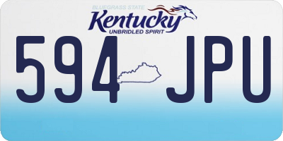KY license plate 594JPU