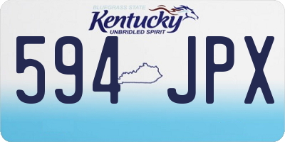 KY license plate 594JPX