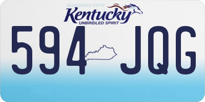 KY license plate 594JQG