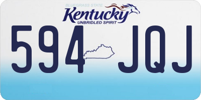 KY license plate 594JQJ
