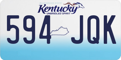KY license plate 594JQK
