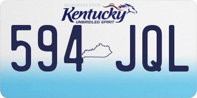 KY license plate 594JQL