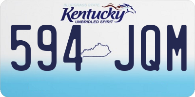KY license plate 594JQM