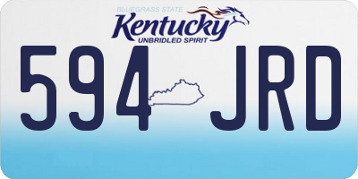 KY license plate 594JRD