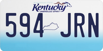 KY license plate 594JRN