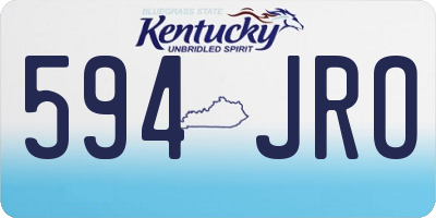 KY license plate 594JRO