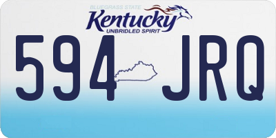 KY license plate 594JRQ