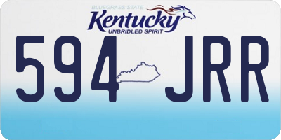 KY license plate 594JRR