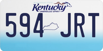 KY license plate 594JRT