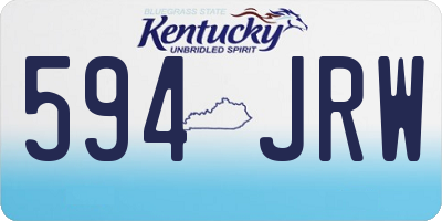 KY license plate 594JRW