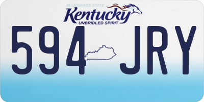KY license plate 594JRY