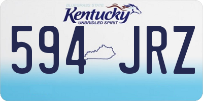 KY license plate 594JRZ