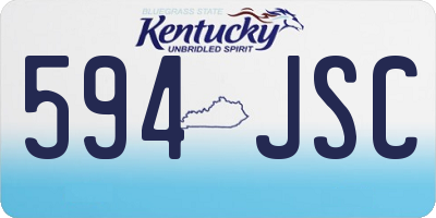 KY license plate 594JSC