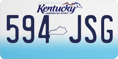 KY license plate 594JSG