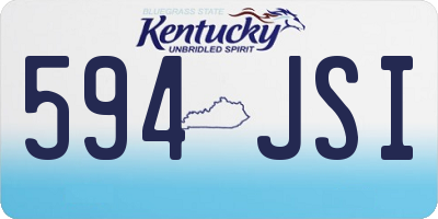 KY license plate 594JSI