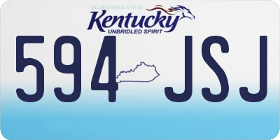 KY license plate 594JSJ