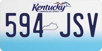 KY license plate 594JSV