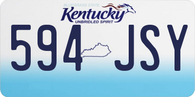 KY license plate 594JSY