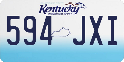KY license plate 594JXI