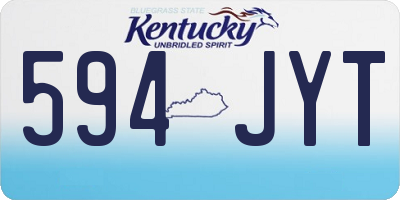 KY license plate 594JYT