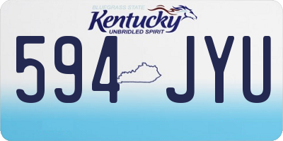 KY license plate 594JYU