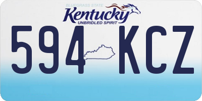 KY license plate 594KCZ