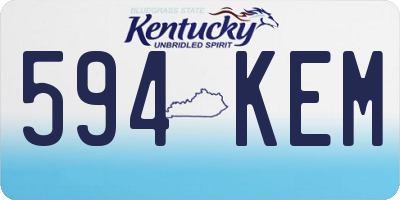 KY license plate 594KEM