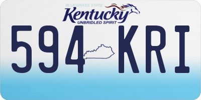 KY license plate 594KRI