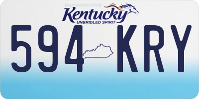 KY license plate 594KRY