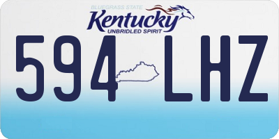KY license plate 594LHZ