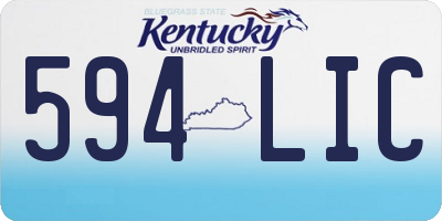 KY license plate 594LIC