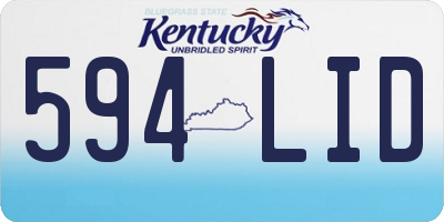 KY license plate 594LID