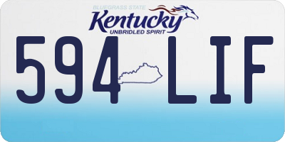 KY license plate 594LIF