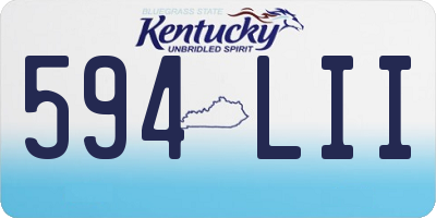 KY license plate 594LII
