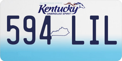 KY license plate 594LIL