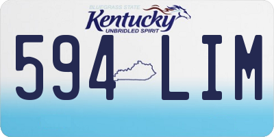 KY license plate 594LIM