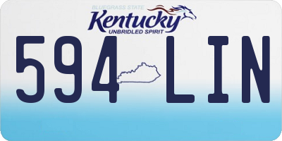 KY license plate 594LIN