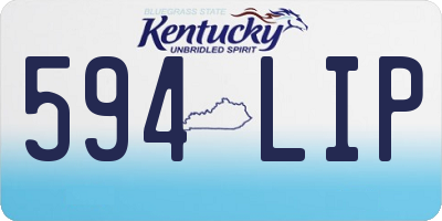 KY license plate 594LIP