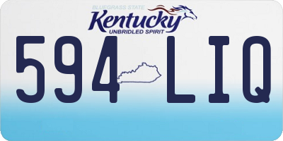 KY license plate 594LIQ