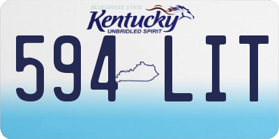 KY license plate 594LIT