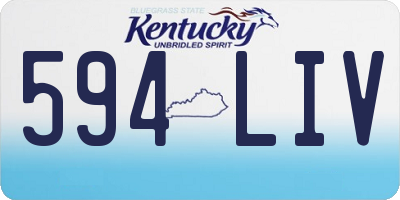 KY license plate 594LIV