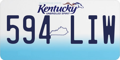 KY license plate 594LIW