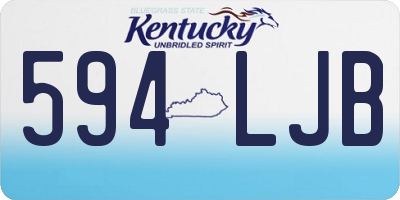 KY license plate 594LJB