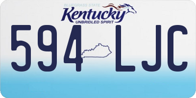 KY license plate 594LJC