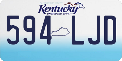 KY license plate 594LJD