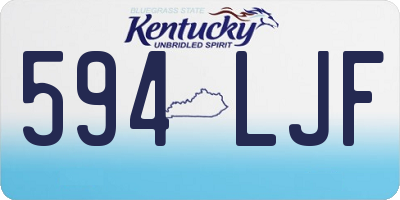 KY license plate 594LJF