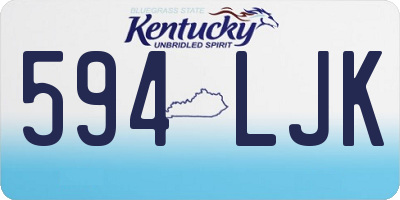 KY license plate 594LJK
