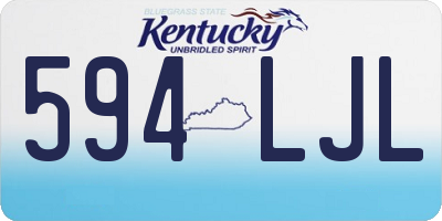 KY license plate 594LJL
